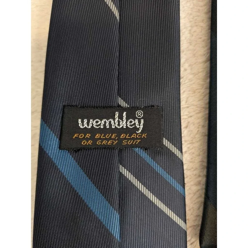 Wembley Lot of 6 Vintage Ties - Stripes Geometric Patterns - Mens‎ Neckwear